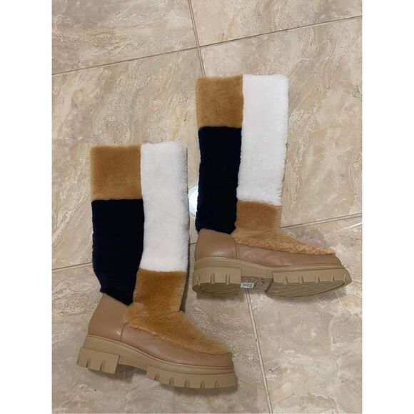 New Free  People Happy Thoughts Faux Fur Boots Size 38.5 (8.5US) - Picture 4 of 5